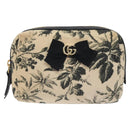 GUCCI Pouch Canvas Beige Gold 442690 Auth 127880-2