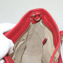GUCCI GG Canvas Hand Bag 2way Red Beige 449241 Auth 127881V-19