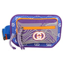 GUCCI Waist bag Nylon Silver Purple 752102 Auth 127885M-1