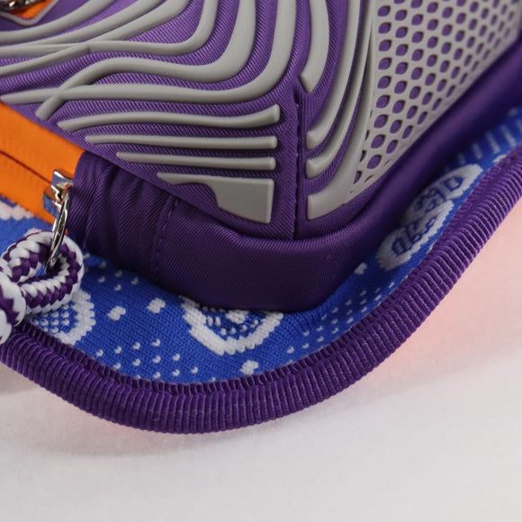 GUCCI Waist bag Nylon Silver Purple 752102 Auth 127885M