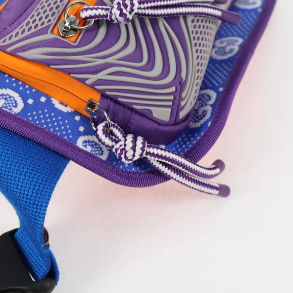 GUCCI Waist bag Nylon Silver Purple 752102 Auth 127885M