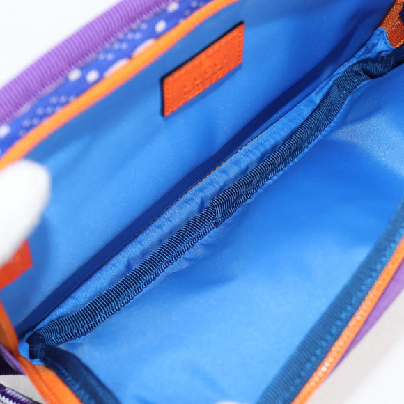 GUCCI Waist bag Nylon Silver Purple 752102 Auth 127885M