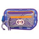 GUCCI Waist bag Nylon Silver Purple 752102 Auth 127885M-2