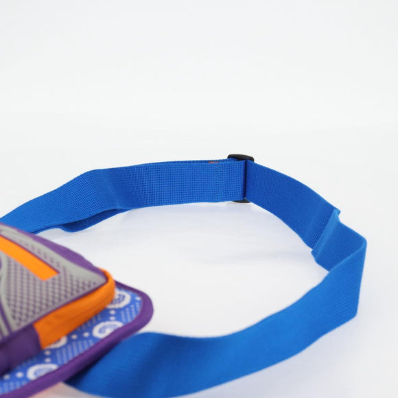 GUCCI Waist bag Nylon Silver Purple 752102 Auth 127885M