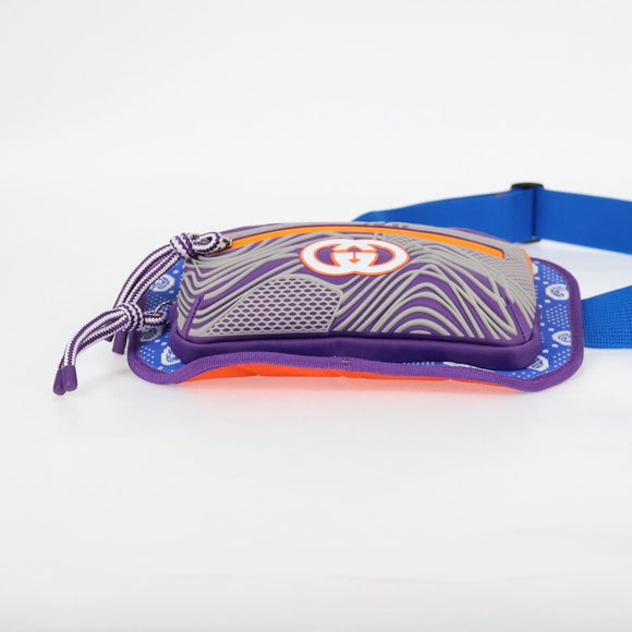 GUCCI Waist bag Nylon Silver Purple 752102 Auth 127885M
