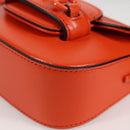 GUCCI Sherry Line Shoulder Bag Leather Orange Red Navy 726863 Auth 127887M-16