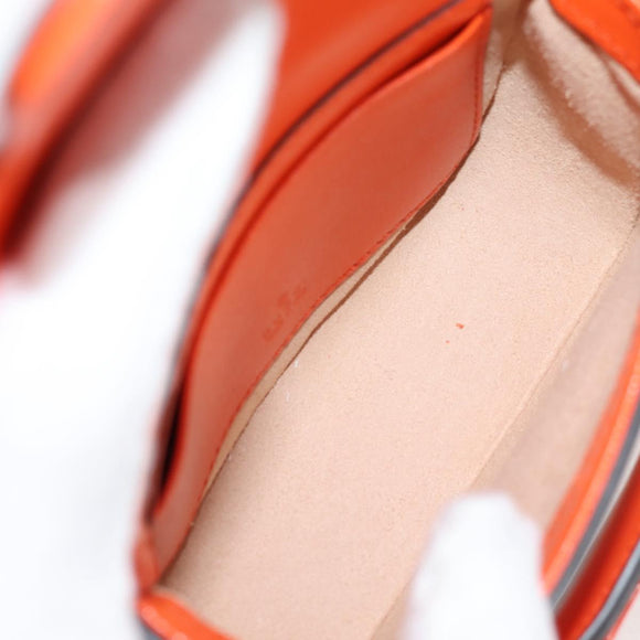 GUCCI Sherry Line Shoulder Bag Leather Orange Red Navy 726863 Auth 127887M