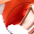 GUCCI Sherry Line Shoulder Bag Leather Orange Red Navy 726863 Auth 127887M-23