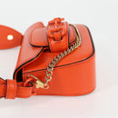 GUCCI Sherry Line Shoulder Bag Leather Orange Red Navy 726863 Auth 127887M-3