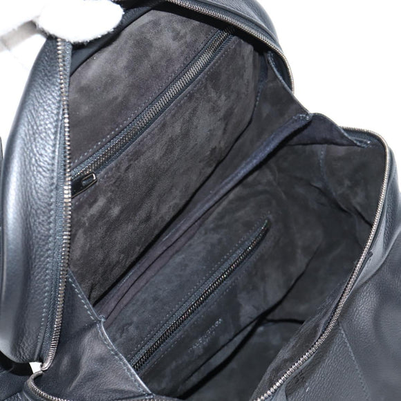 BALENCIAGA Shoulder Bag Leather Black Auth 127888V