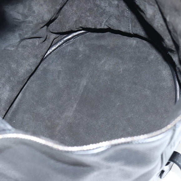 BALENCIAGA Shoulder Bag Leather Black Auth 127888V