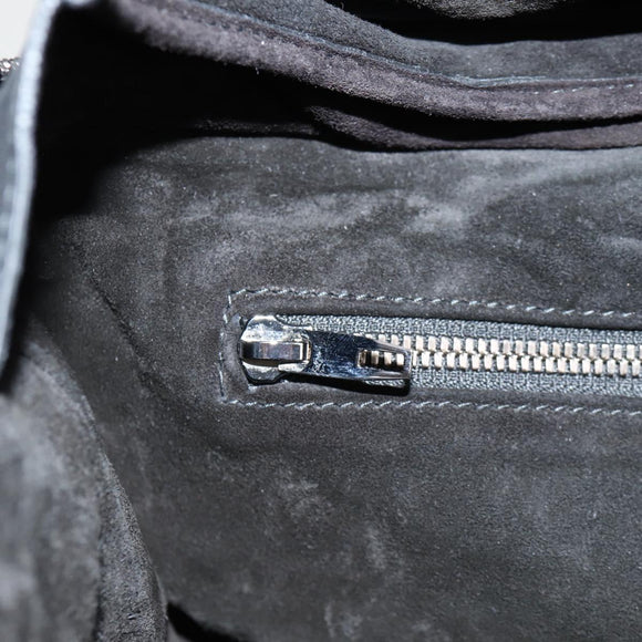 BALENCIAGA Shoulder Bag Leather Black Auth 127888V