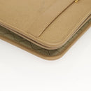 Christian Dior Shoulder Bag Leather Beige Gold Auth 127889-10