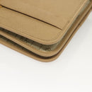 Christian Dior Shoulder Bag Leather Beige Gold Auth 127889-11