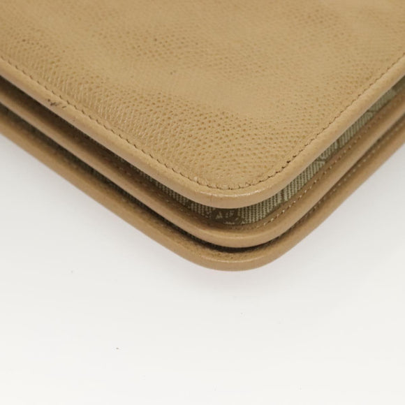 Christian Dior Shoulder Bag Leather Beige Gold Auth 127889