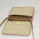 Christian Dior Shoulder Bag Leather Beige Gold Auth 127889-15