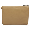 Christian Dior Shoulder Bag Leather Beige Gold Auth 127889-3