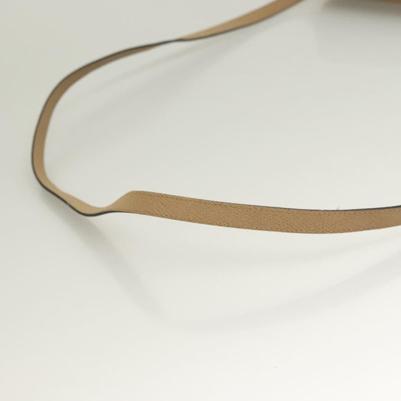 Christian Dior Shoulder Bag Leather Beige Gold Auth 127889