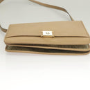 Christian Dior Shoulder Bag Leather Beige Gold Auth 127889-9