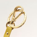 PRADA Key Holder Leather Yellow Auth 127892M-6