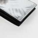PRADA Wallet Patent leather Silver Auth 127893M-15