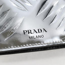 PRADA Wallet Patent leather Silver Auth 127893M-17