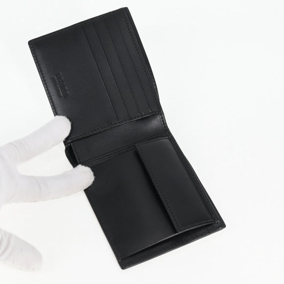 PRADA Wallet Patent leather Silver Auth 127893M