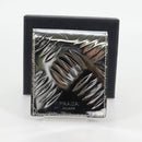 PRADA Wallet Patent leather Silver Auth 127893M-12