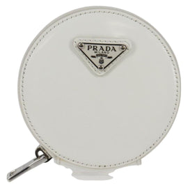 PRADA Coin Purse Patent leather White Auth 127894V - 0