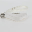 PRADA Shoulder Bag Nylon White Silver Auth 127895V-10