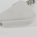 PRADA Shoulder Bag Nylon White Silver Auth 127895V-13