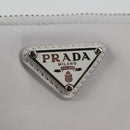 PRADA Shoulder Bag Nylon White Silver Auth 127895V-15