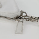 PRADA Shoulder Bag Nylon White Silver Auth 127895V-16