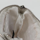 PRADA Shoulder Bag Nylon White Silver Auth 127895V-19