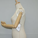 PRADA Shoulder Bag Nylon White Silver Auth 127895V-21