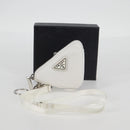 PRADA Shoulder Bag Nylon White Silver Auth 127895V-22