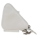 PRADA Shoulder Bag Nylon White Silver Auth 127895V-3