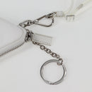 PRADA Shoulder Bag Nylon White Silver Auth 127895V-9