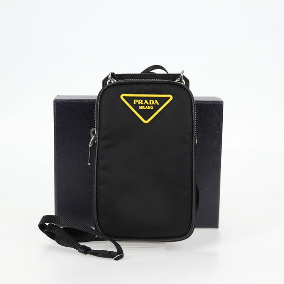 PRADA Shoulder Bag Nylon Black Auth 127896M