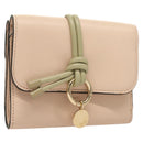 Chloe Wallet Leather Pink Gold Auth 127897V-1