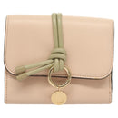 Chloe Wallet Leather Pink Gold Auth 127897V-13