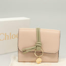Chloe Wallet Leather Pink Gold Auth 127897V-12