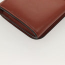 Chloe Wallet Leather Brown Gold Auth 127898V-15