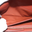 Chloe Wallet Leather Brown Gold Auth 127898V-19