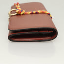 Chloe Wallet Leather Brown Gold Auth 127898V-4