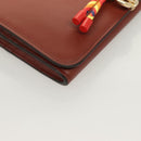 Chloe Wallet Leather Brown Gold Auth 127898V-7