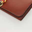 Chloe Wallet Leather Brown Gold Auth 127898V-14