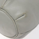 CELINE Shoulder Bag Leather Light Blue Gold Auth 127900-12