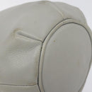 CELINE Shoulder Bag Leather Light Blue Gold Auth 127900-13