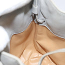 CELINE Shoulder Bag Leather Light Blue Gold Auth 127900-18